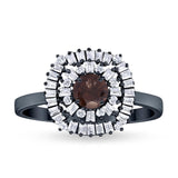 Round Natural Stone Cocktail Ring