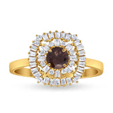Round Natural Stone Cocktail Ring