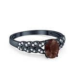 Oval Natural Stone Vintage Marquise Style Ring