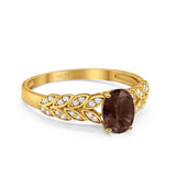 Oval Natural Stone Vintage Marquise Style Ring