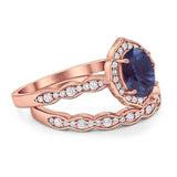 Two Piece Oval Natural Stone Vintage Style Ring
