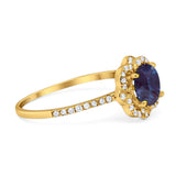 Art Deco Round Natural Stone Floral Ring