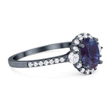 Vintage Style Oval Natural Stone Solitaire Ring