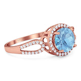 Art Deco Round Natural Stone Split Shank Ring