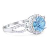 Art Deco Round Natural Stone Split Shank Ring