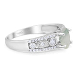 Vintage Style Oval Natural Stone Ring