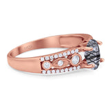 Vintage Style Oval Natural Stone Ring