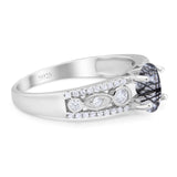Vintage Style Oval Natural Stone Ring