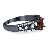 Vintage Style Oval Natural Stone Ring