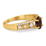 Vintage Style Oval Natural Stone Ring
