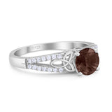 Vintage Style Round Natural Stone Ring