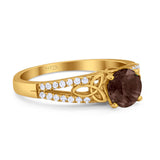 Vintage Style Round Natural Stone Ring