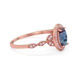 Oval Halo Vintage Style Statement Rings