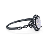 Oval Halo Vintage Style Statement Rings