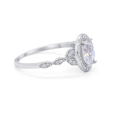 Oval Halo Vintage Style Statement Rings
