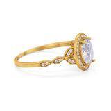 Oval Halo Vintage Style Statement Rings