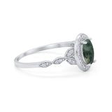 Oval Halo Vintage Style Statement Rings