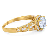 Vintage Style Round Natural Stone Ring