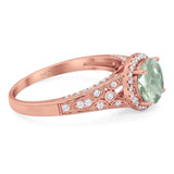Vintage Style Round Natural Stone Ring