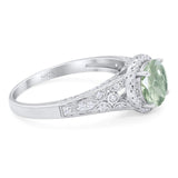 Vintage Style Round Natural Stone Ring