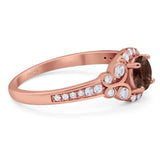 Art Deco Round Natural Stone Ring