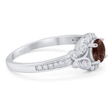 Art Deco Round Natural Stone Ring