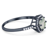 Round Natural Stone Hexagonal Ring