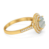 Vintage Style Round Natural Stone Ring