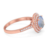 Vintage Style Round Natural Stone Ring