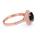Vintage Style Round Natural Stone Ring