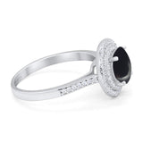 Vintage Style Round Natural Stone Ring