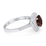 Vintage Style Round Natural Stone Ring