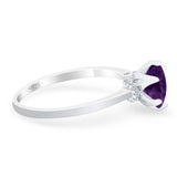 Art Deco Round Natural Stone Halo Ring