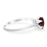 Art Deco Round Natural Stone Halo Ring
