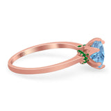 Art Deco Round Natural Stone Halo Ring