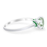 Art Deco Round Natural Stone Halo Ring