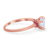Art Deco Round Natural Stone Halo Ring