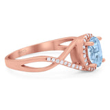 Art Deco Oval Natural Stone Infinity Ring