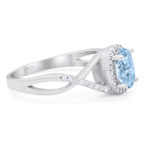 Art Deco Oval Natural Stone Infinity Ring