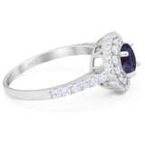 Art Deco Round Natural Stone Floral Ring