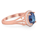 Art Deco Oval Natural Stone Filigree Ring