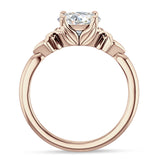 14K Gold IGI Certified Round 2 Carat Lab Grown Diamond Floral Ring