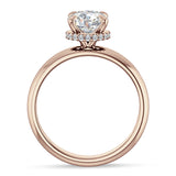 10K Gold IGI Certified Round 1 Carat Lab Grown Diamond Halo Solitaire Ring
