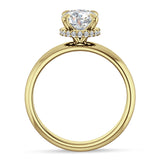 14K Gold IGI Certified Round 3 Carat Lab Grown Diamond Halo Solitaire Ring