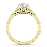 18K Gold IGI Certified Round 3 Carat Lab Grown Diamond Trinity Ring