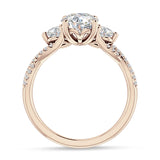 IGI Certified Round 3 Carat Lab Grown Diamond Twisted Trio Ring