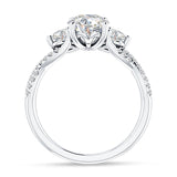 IGI Certified Round 3 Carat Lab Grown Diamond Twisted Trio Ring