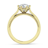 14K Gold IGI Certified Round 1 Carat Lab Grown Diamond Solitaire Ring