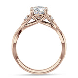 10K Gold IGI Certified Round 2 Carat Lab Grown Diamond Twisted Trio Ring