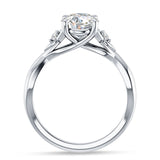 18K Gold IGI Certified Round 2 Carat Lab Grown Diamond Twisted Trio Ring